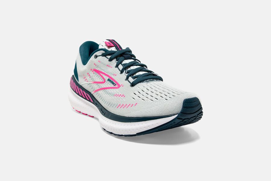 Brooks Running Shoes - Glycerin GTS 19 Road Womens - White/Pink - BYQ-327805